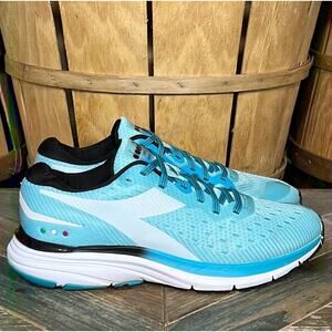 Diadora Mythos 6 Blushield Aqua Blue White Black Running Shoes Womens Size 9